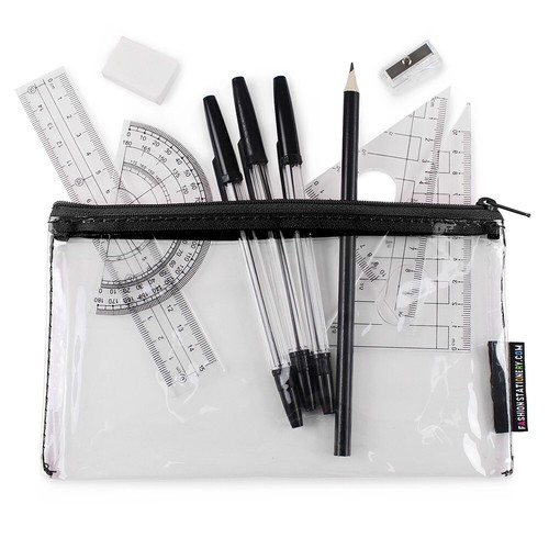 Clear exam pencil - pencil, case