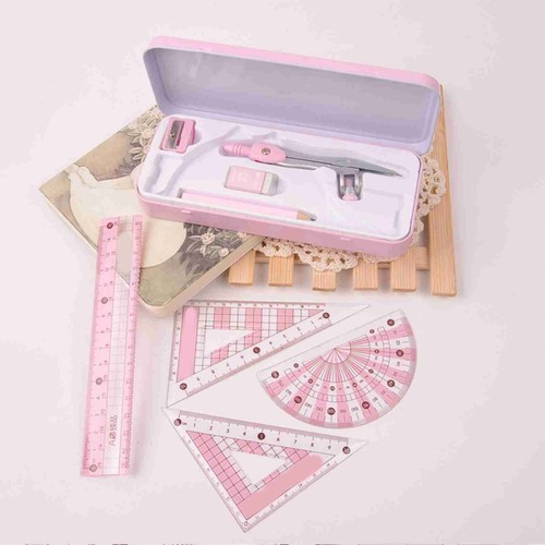 8pcs math geometry set ruler - math,