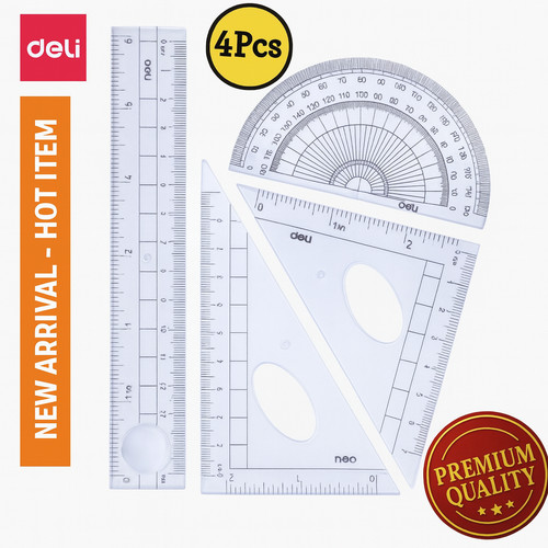 4pcs transparent geometry set - transparent,