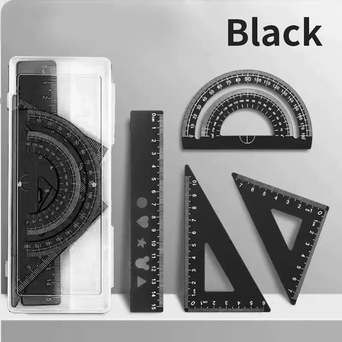 Metal geometry ruler set - ruler,