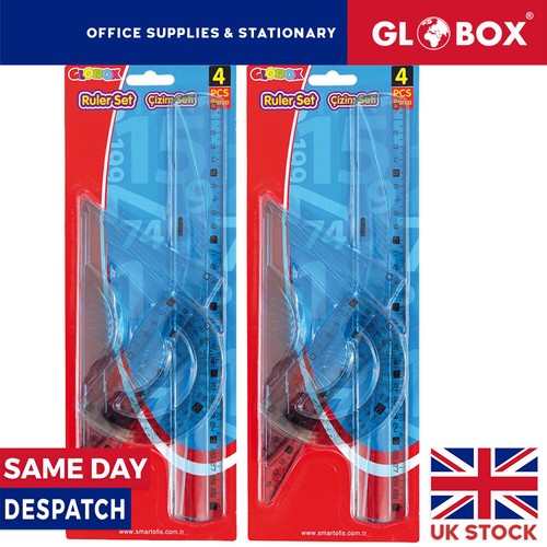4pcs geometry ruler set - -, back