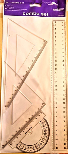 Geometry set clear - geometry, ruler